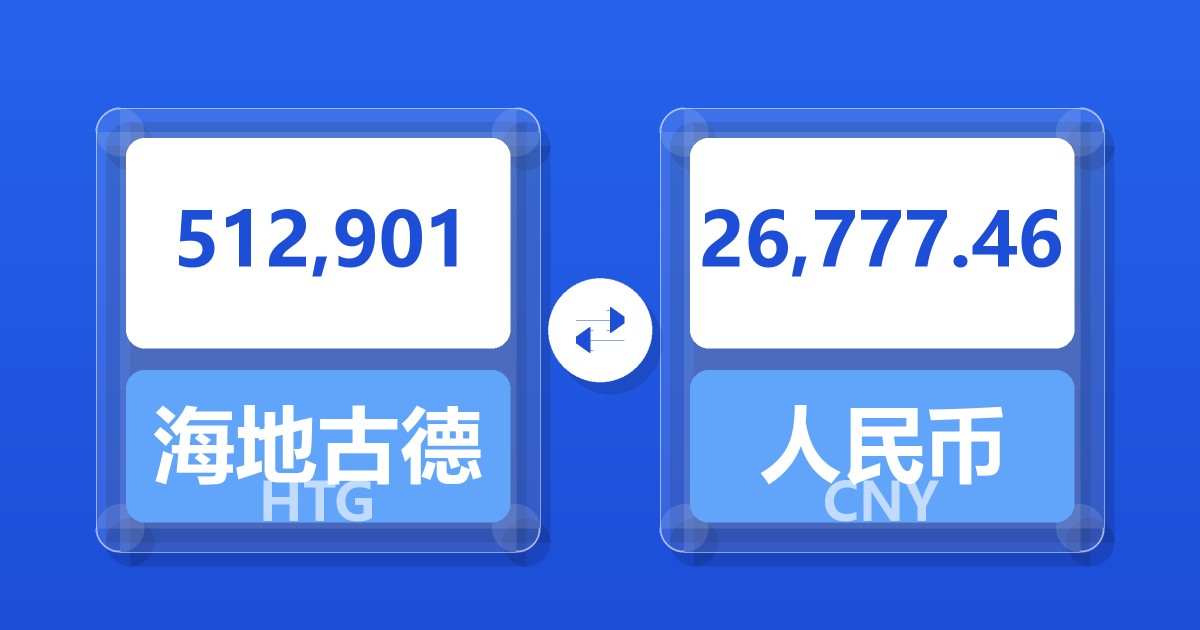 512,901海地古德兑人民币