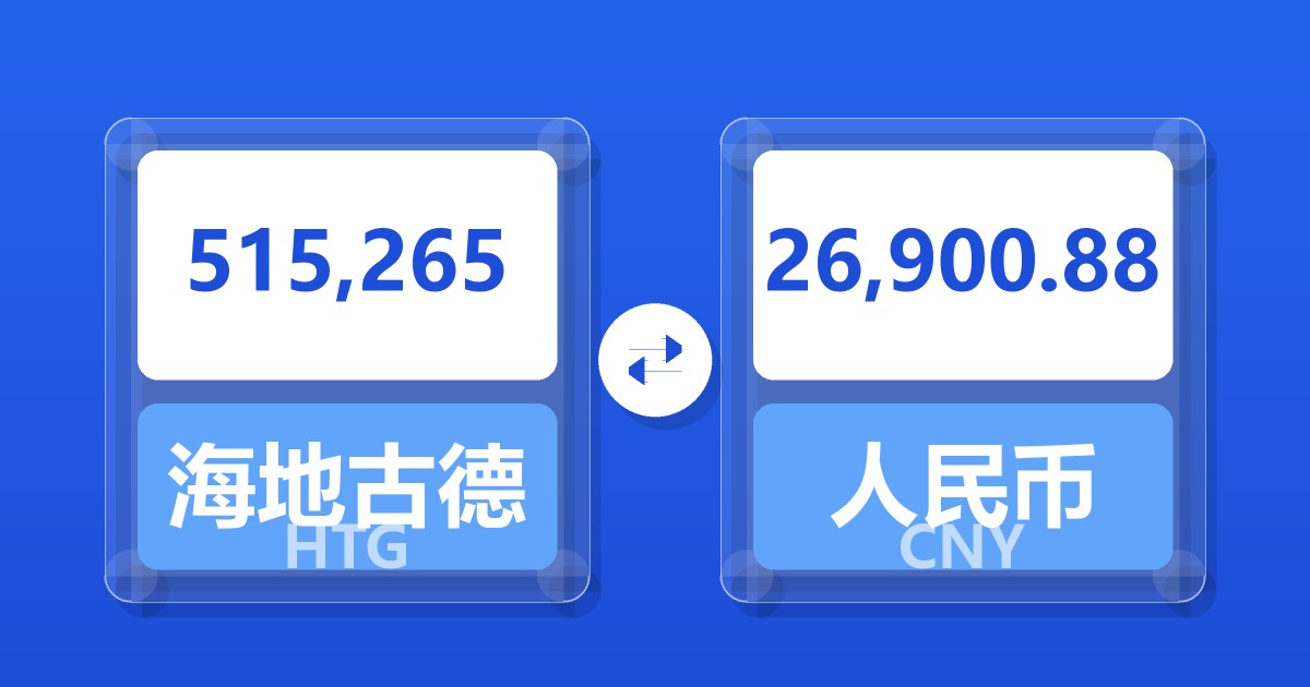 515,265海地古德兑人民币