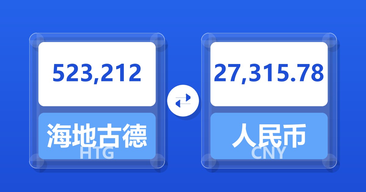 523,212海地古德兑人民币