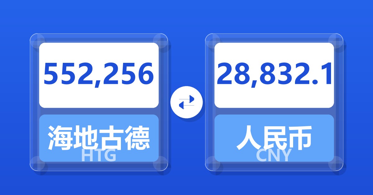 552,256海地古德兑人民币