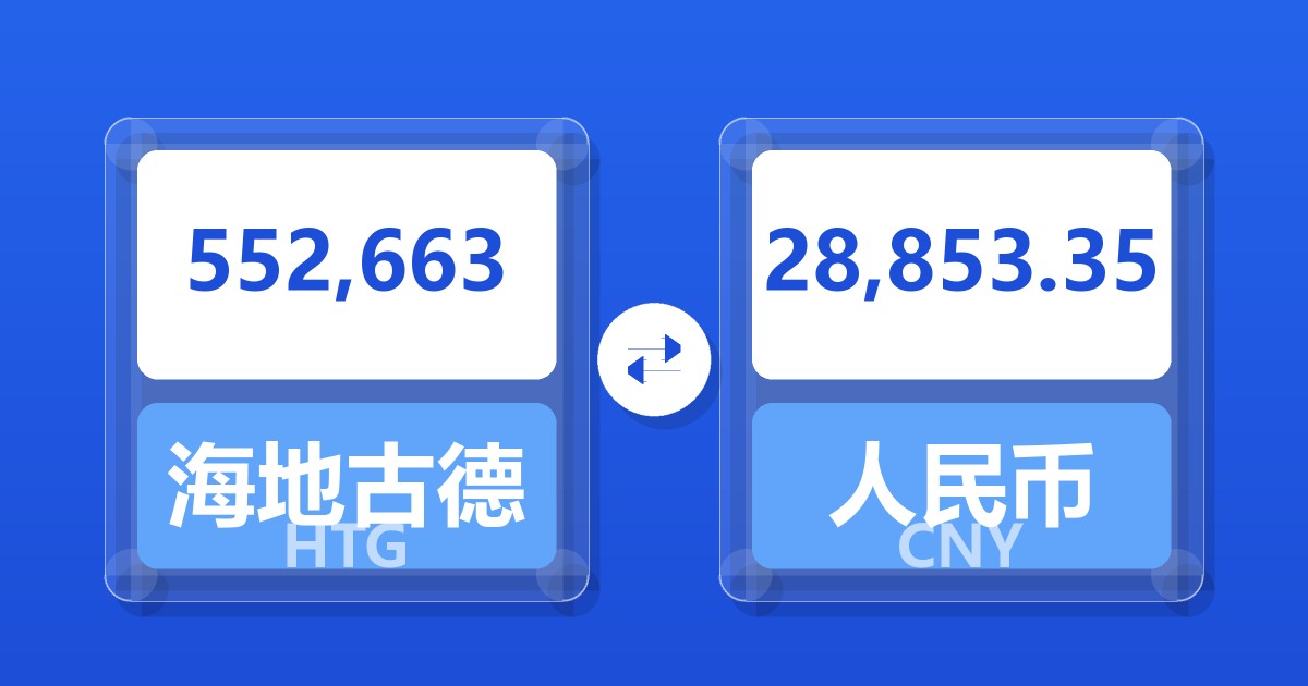 552,663海地古德兑人民币