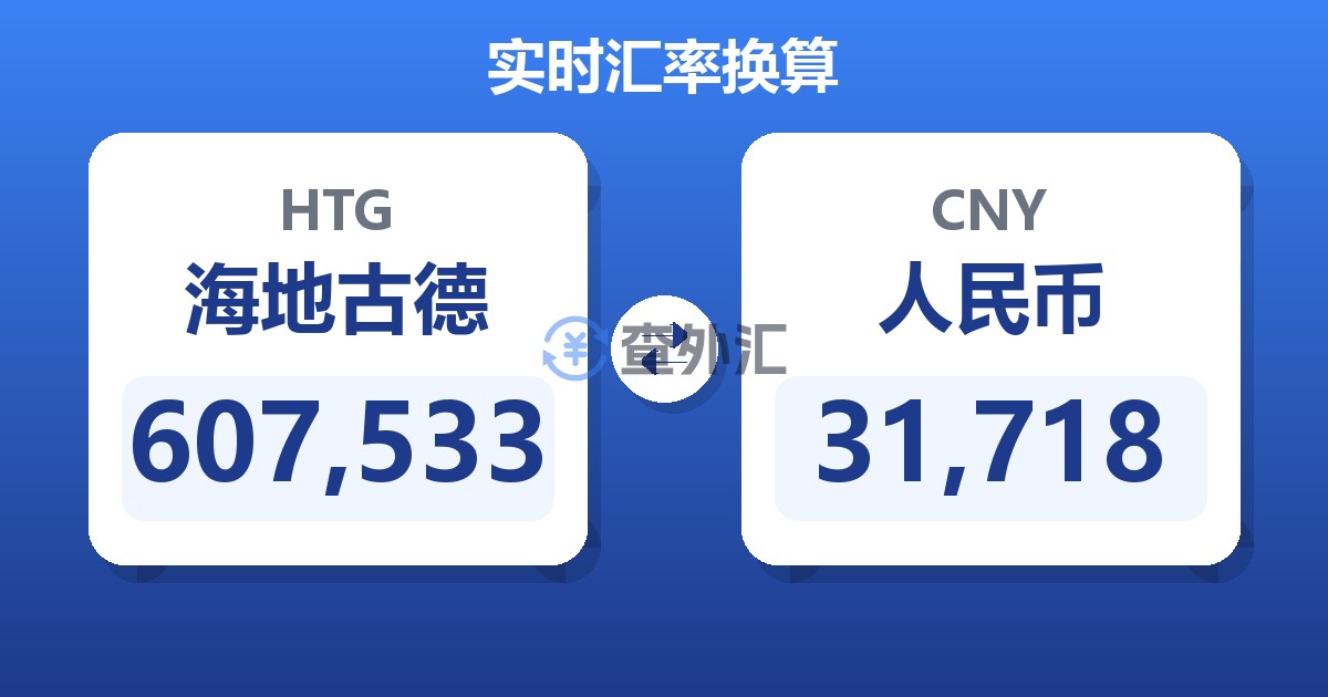 607,533海地古德兑人民币