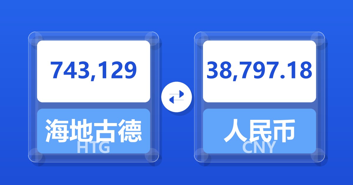 743,129海地古德兑人民币