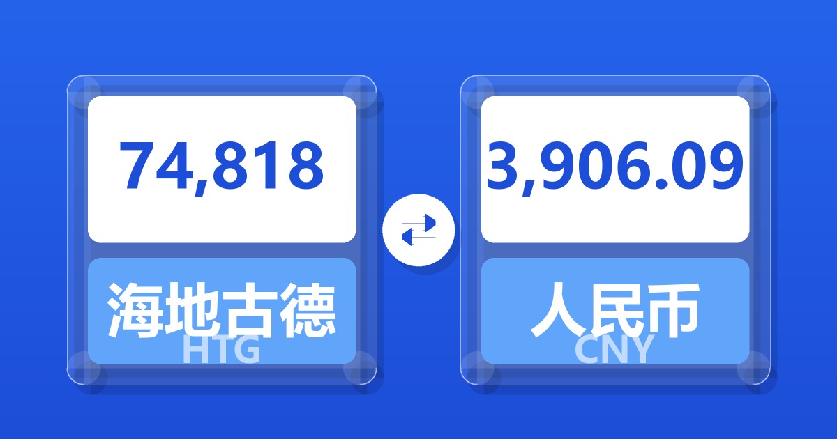 74,818海地古德兑人民币
