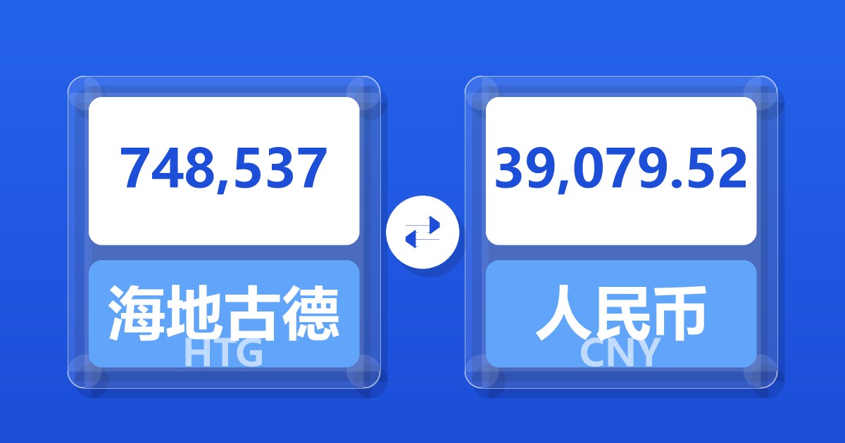 748,537海地古德兑人民币