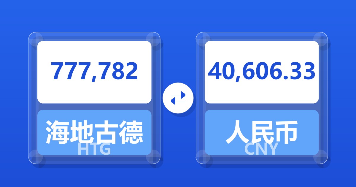 777,782海地古德兑人民币