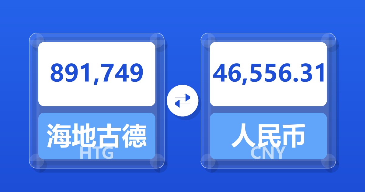 891,749海地古德兑人民币