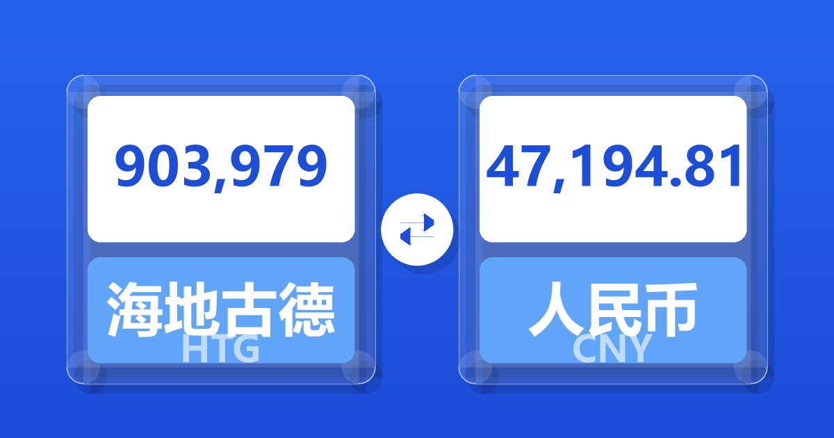 903,979海地古德兑人民币
