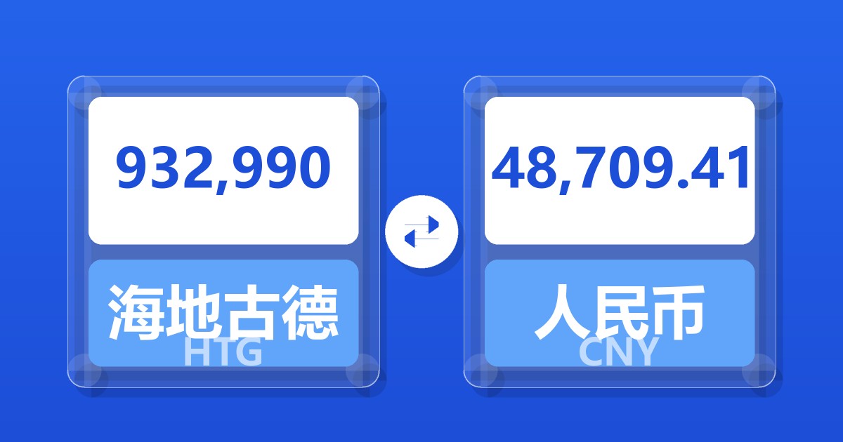 932,990海地古德兑人民币