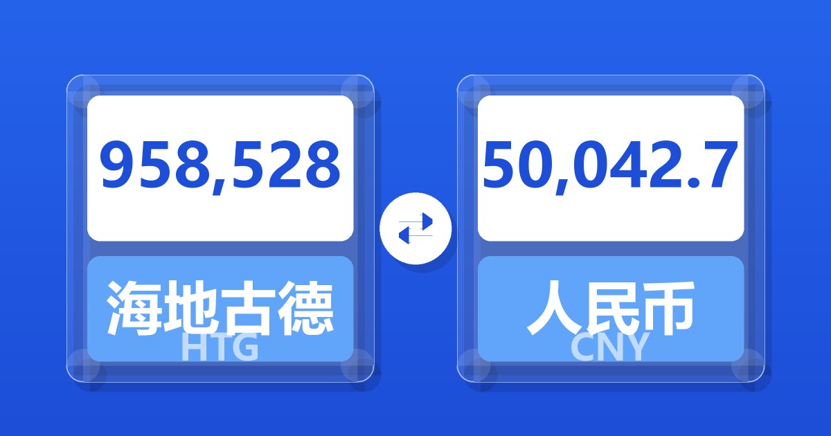 958,528海地古德兑人民币