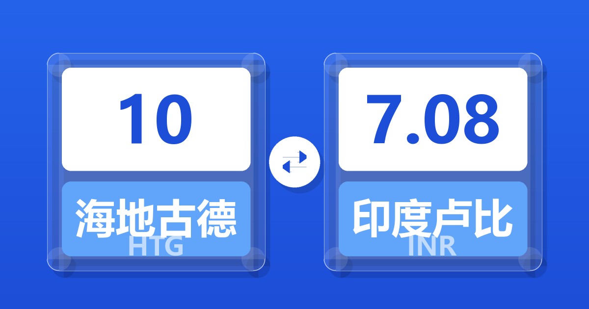 10海地古德兑印度卢比