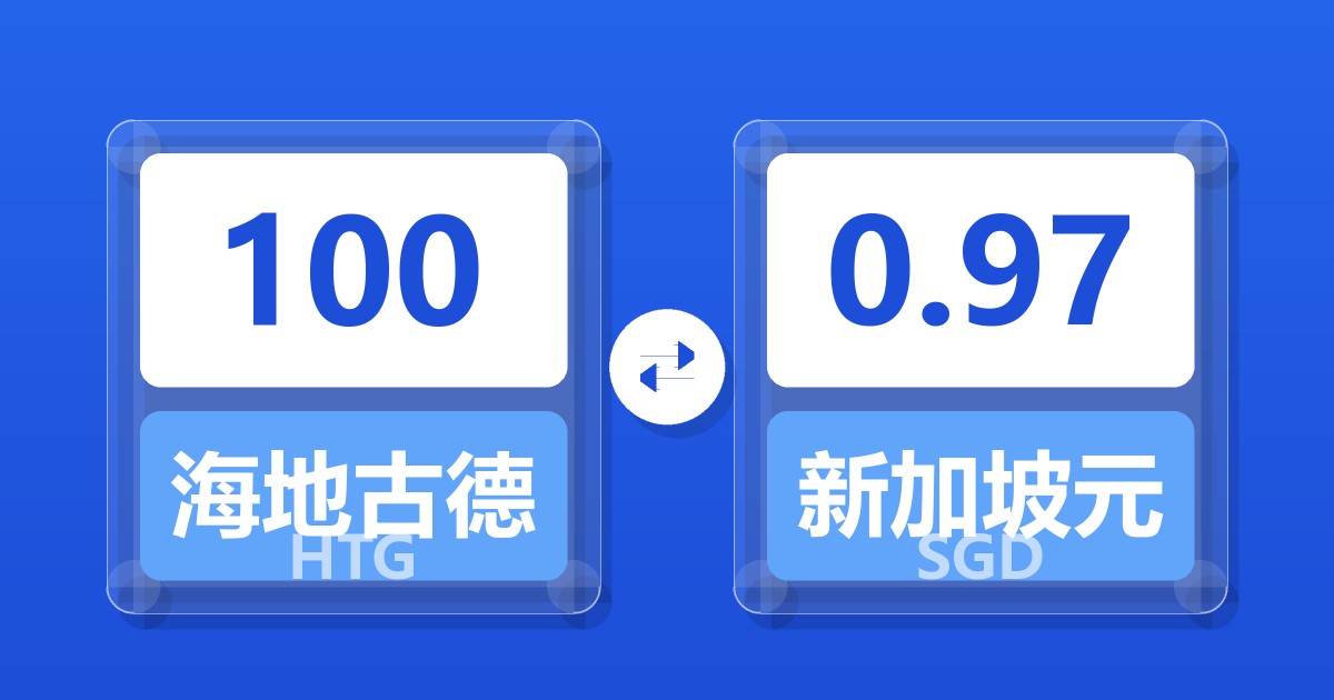 100海地古德兑新加坡元