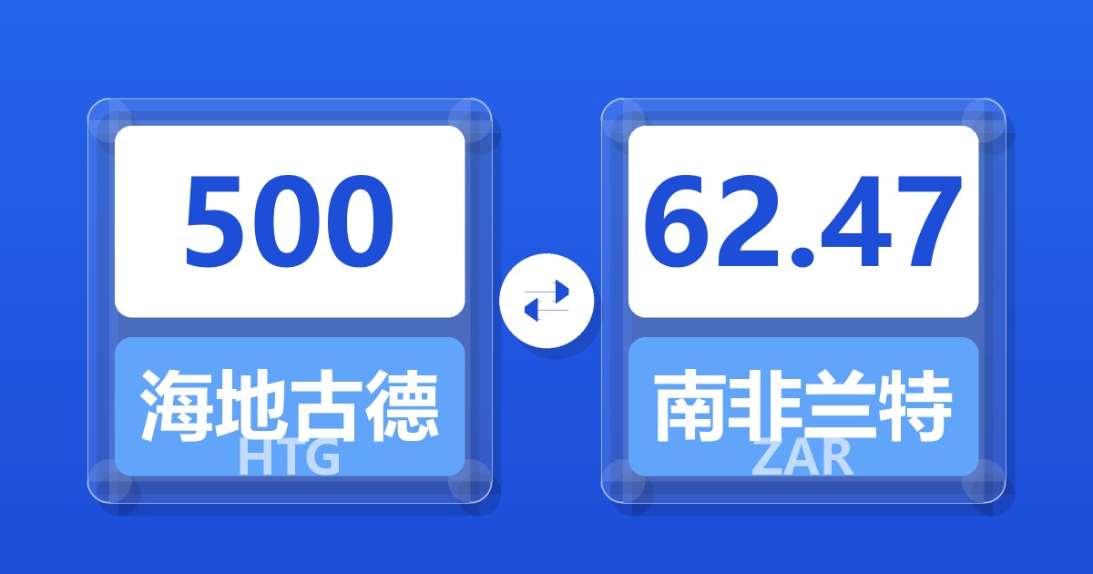 500海地古德兑南非兰特