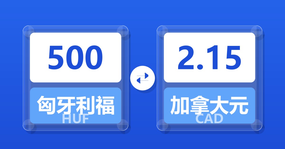 500匈牙利福林兑加拿大元