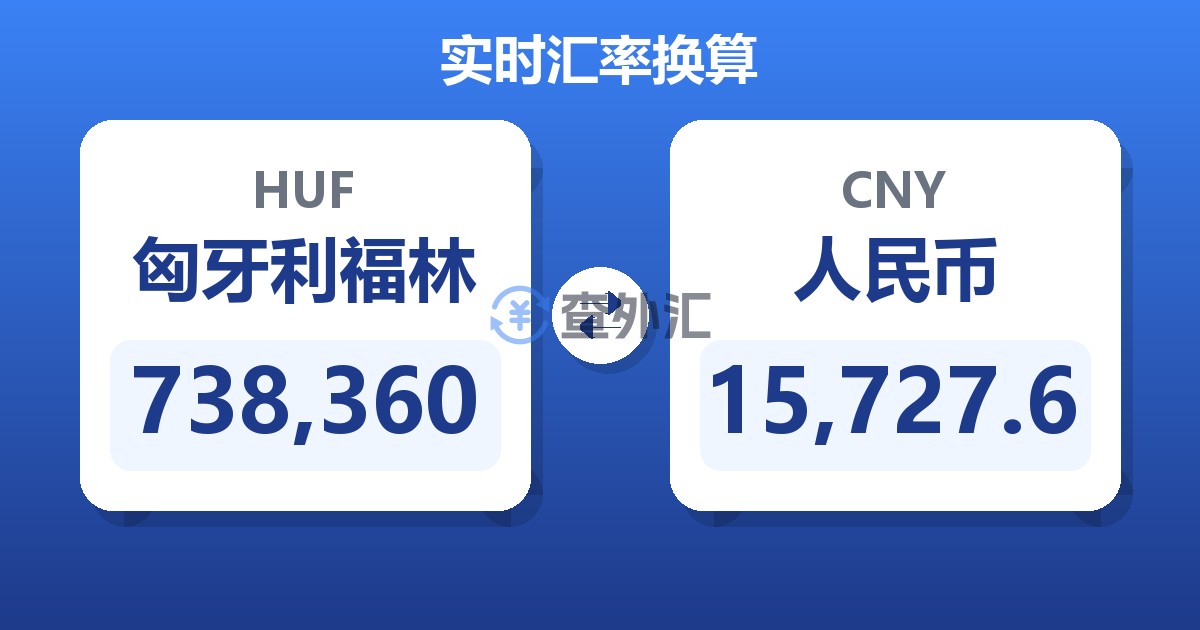 738,360匈牙利福林兑人民币