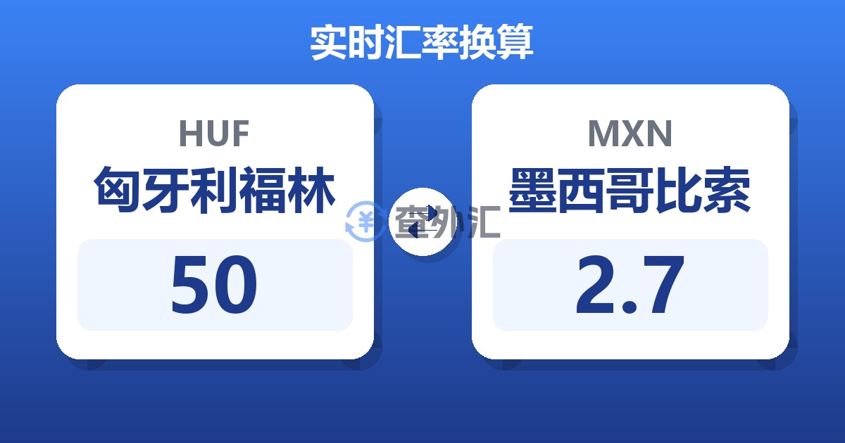 50匈牙利福林兑墨西哥比索