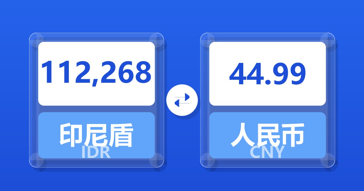 112,268印尼盾兑人民币