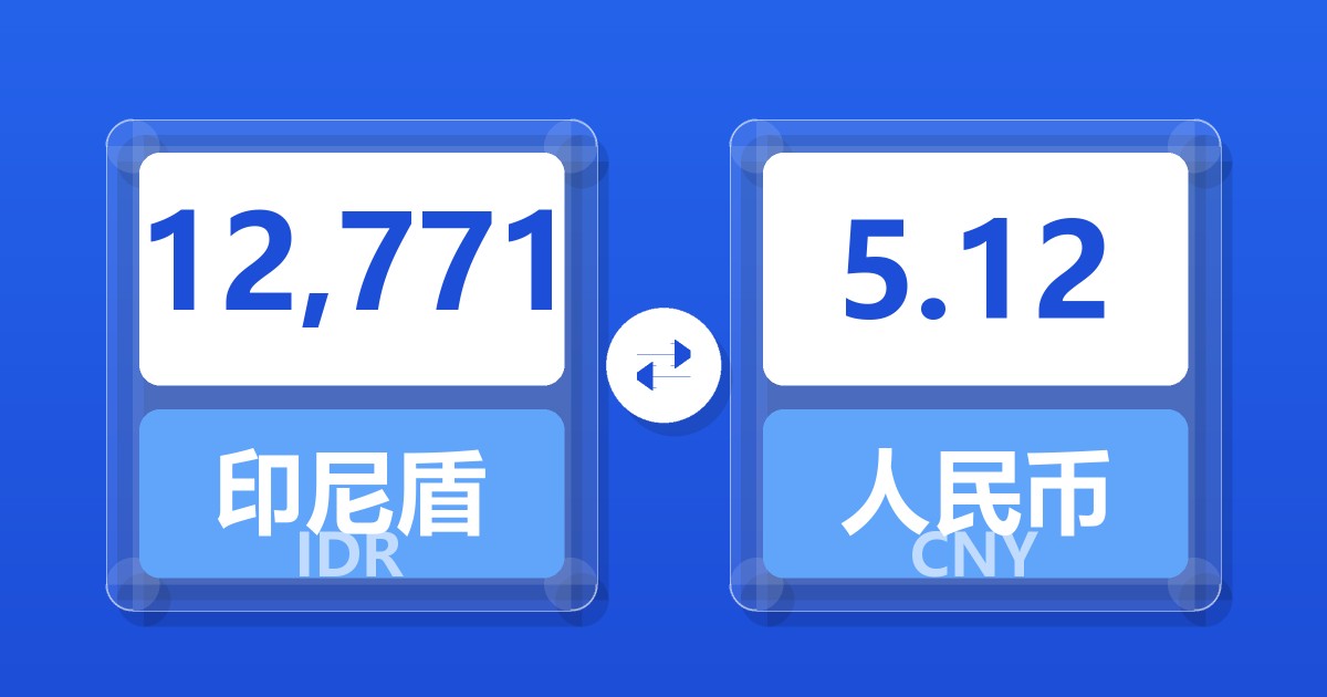 12,771印尼盾兑人民币