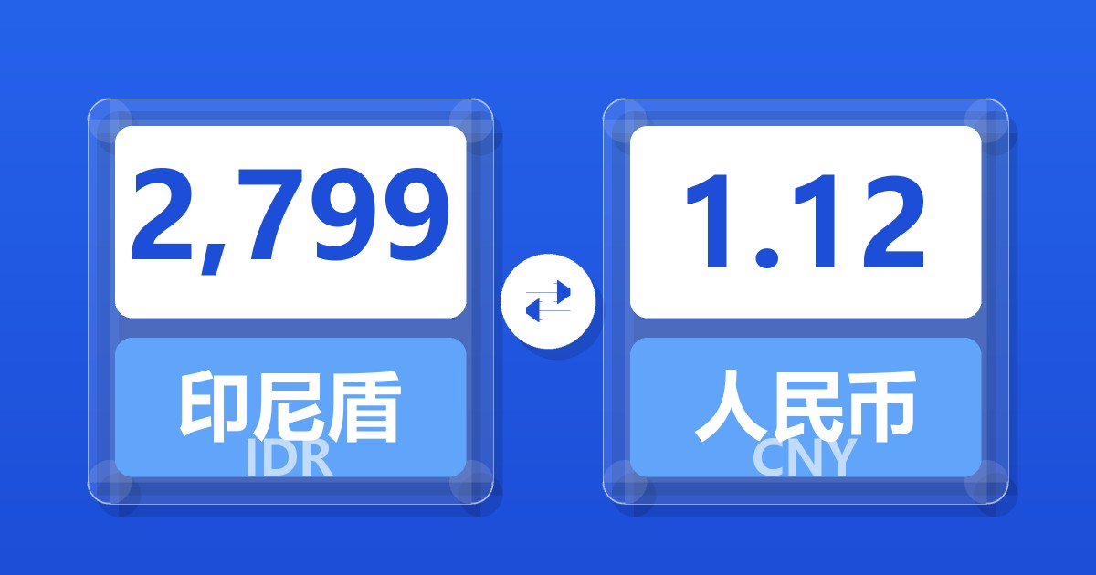 2,799印尼盾兑人民币