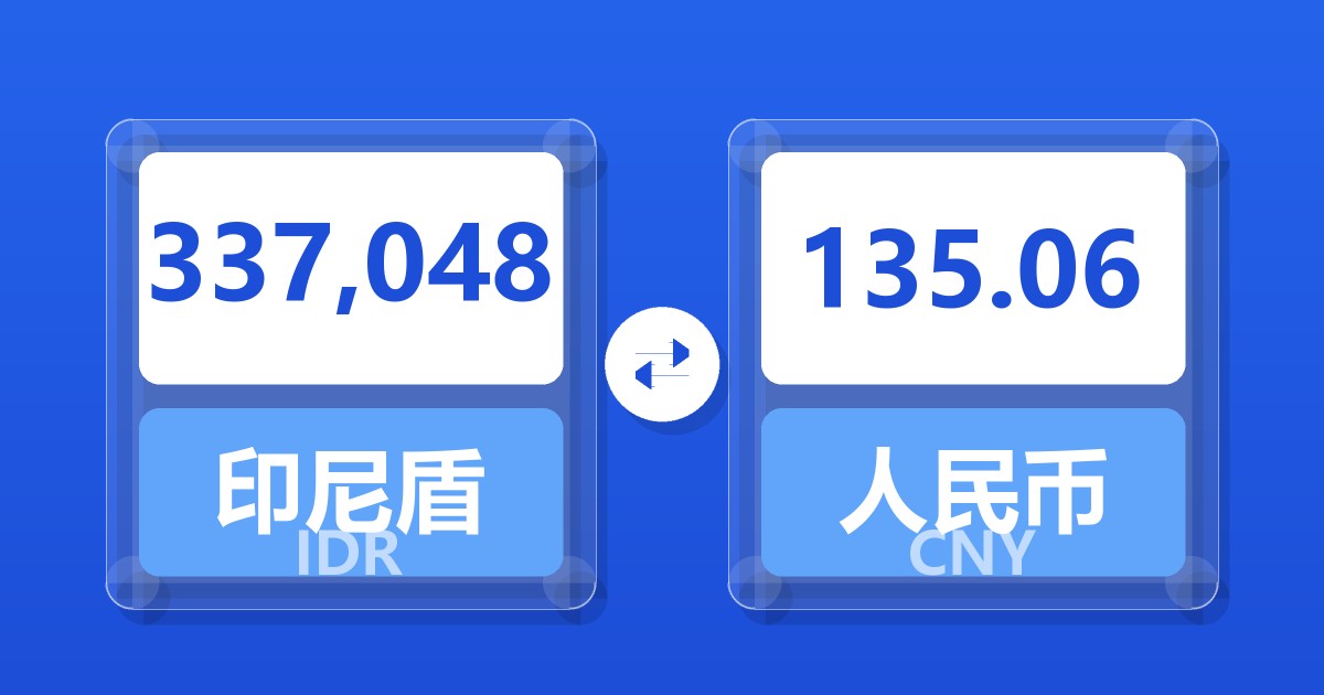 337,048印尼盾兑人民币