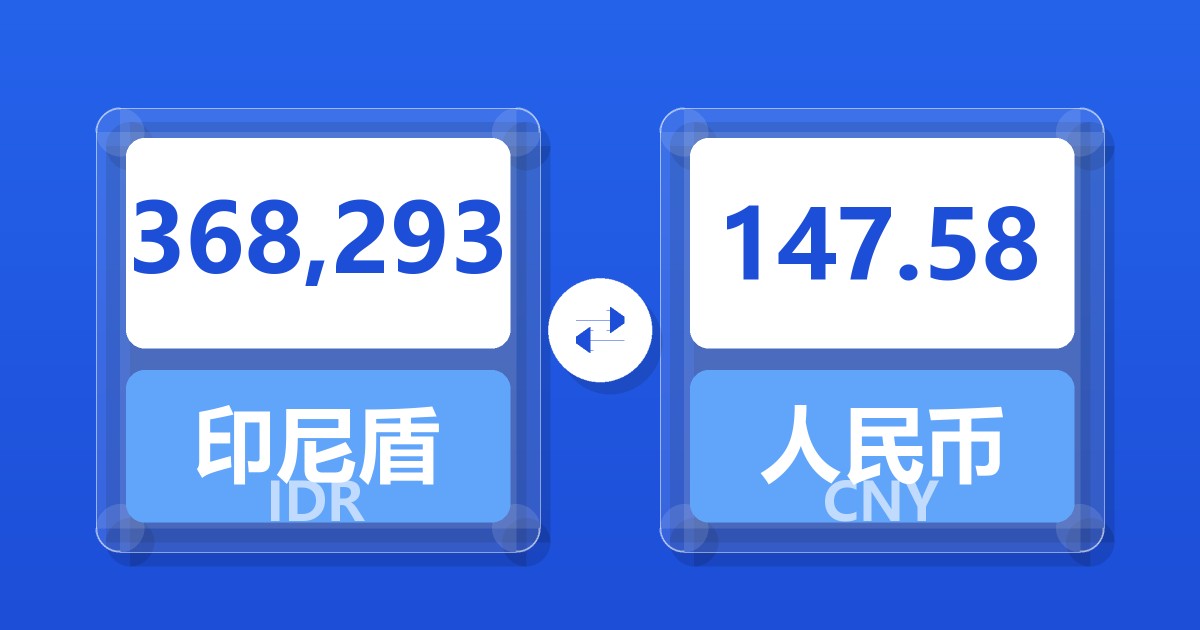 368,293印尼盾兑人民币