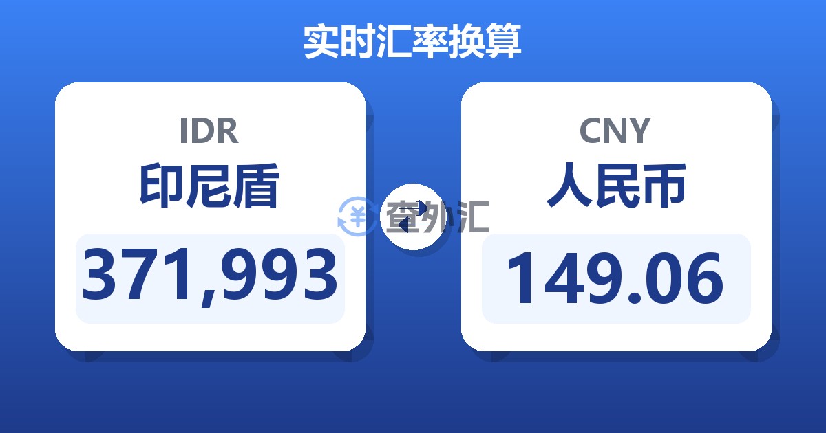 371,993印尼盾兑人民币