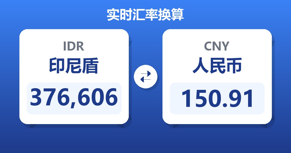 376,606印尼盾兑人民币