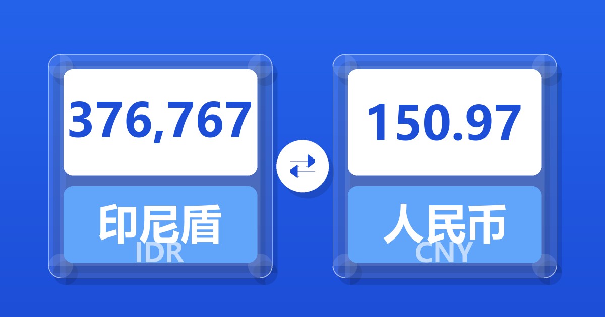 376,767印尼盾兑人民币
