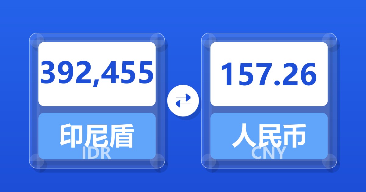 392,455印尼盾兑人民币