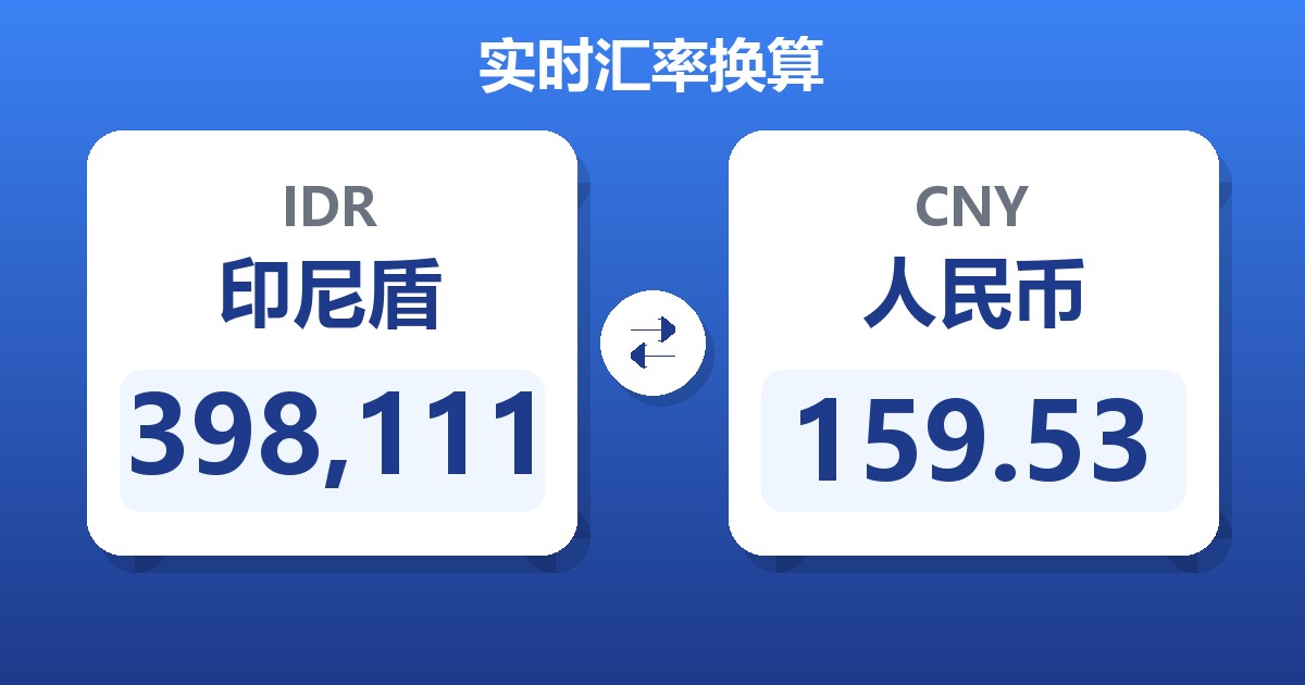 398,111印尼盾兑人民币