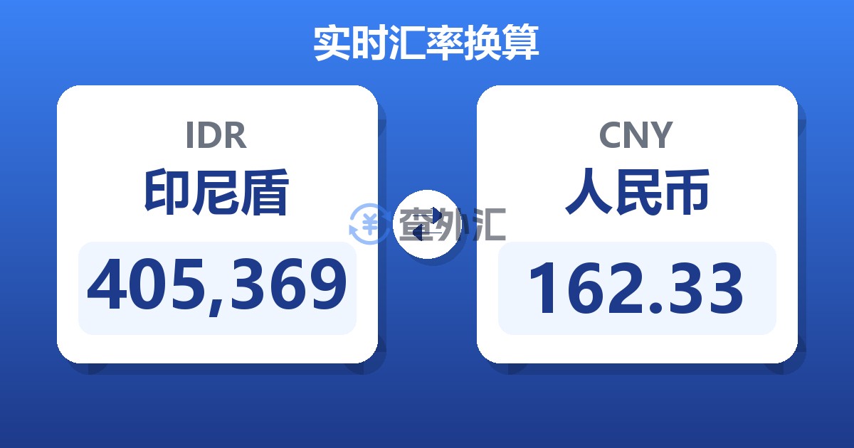 405,369印尼盾兑人民币