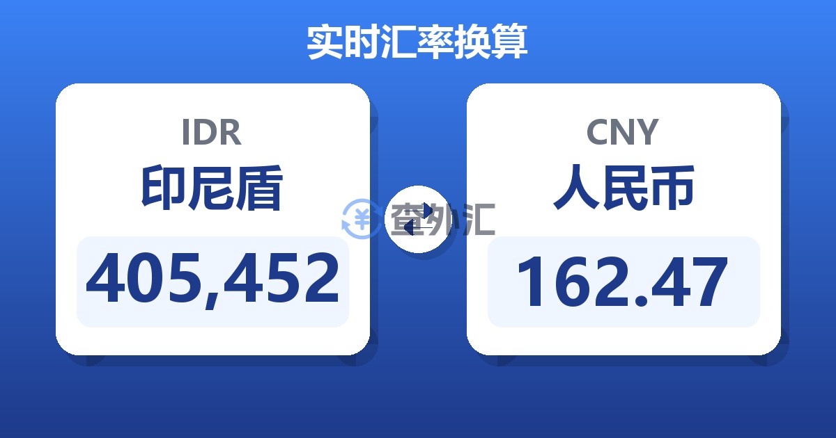 405,452印尼盾兑人民币