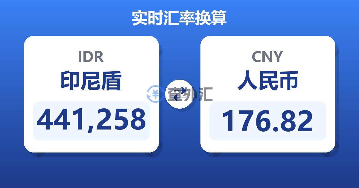 441,258印尼盾兑人民币