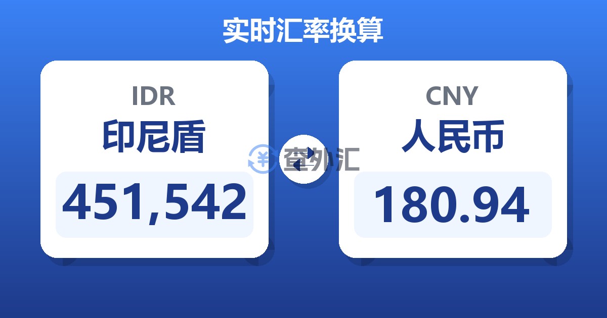 451,542印尼盾兑人民币