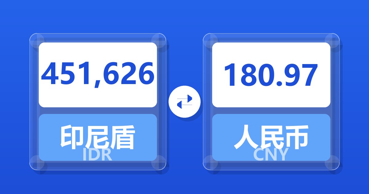 451,626印尼盾兑人民币