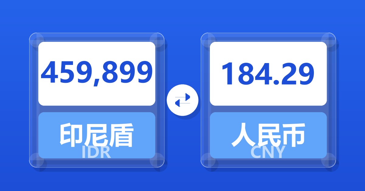 459,899印尼盾兑人民币