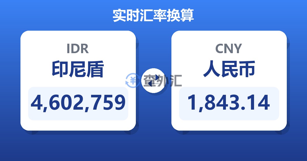 4,602,759印尼盾兑人民币