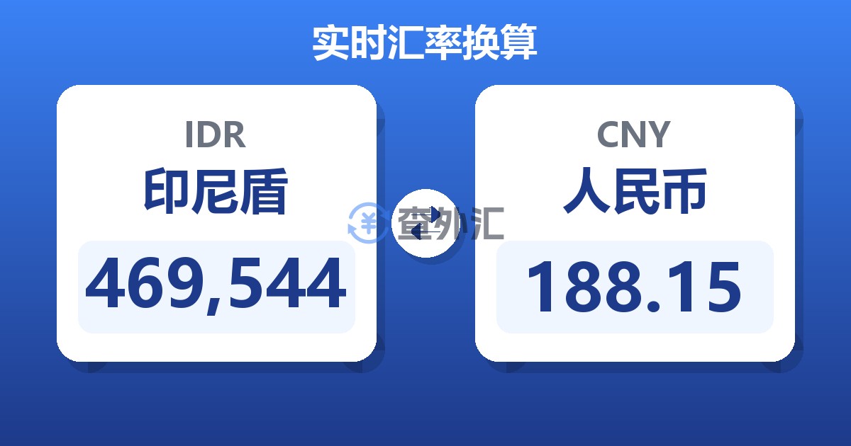 469,544印尼盾兑人民币