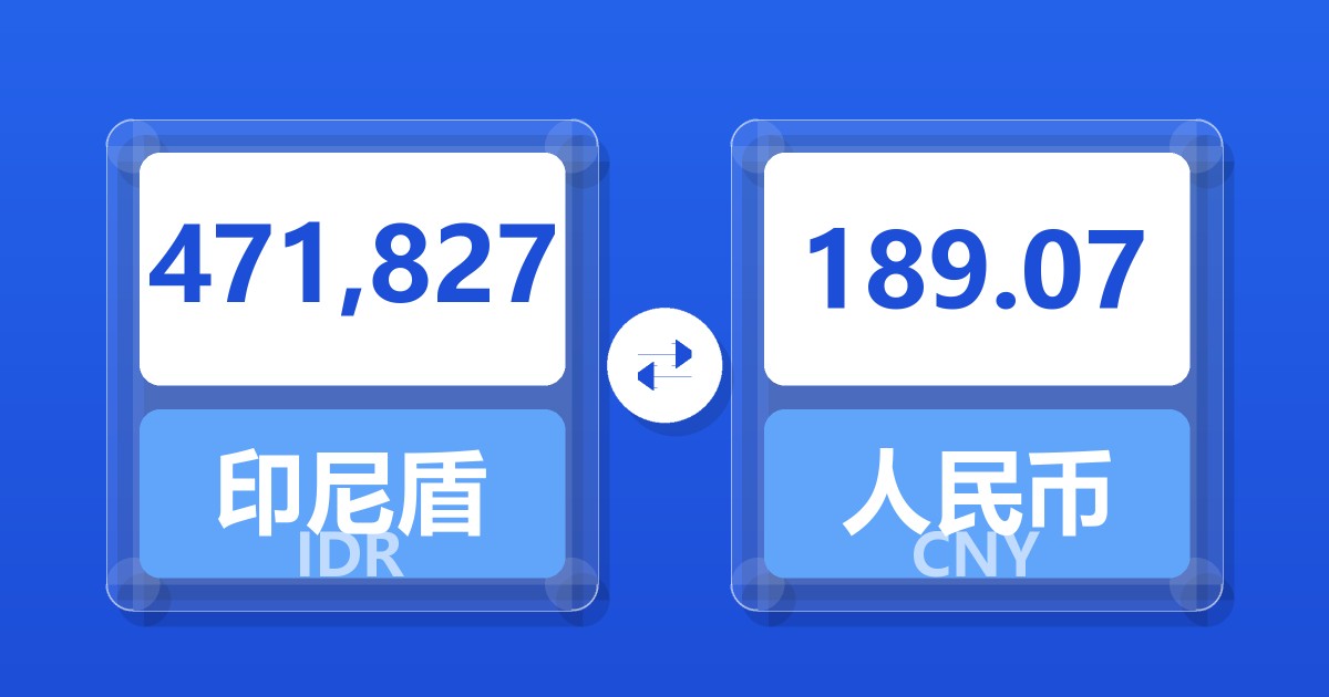 471,827印尼盾兑人民币