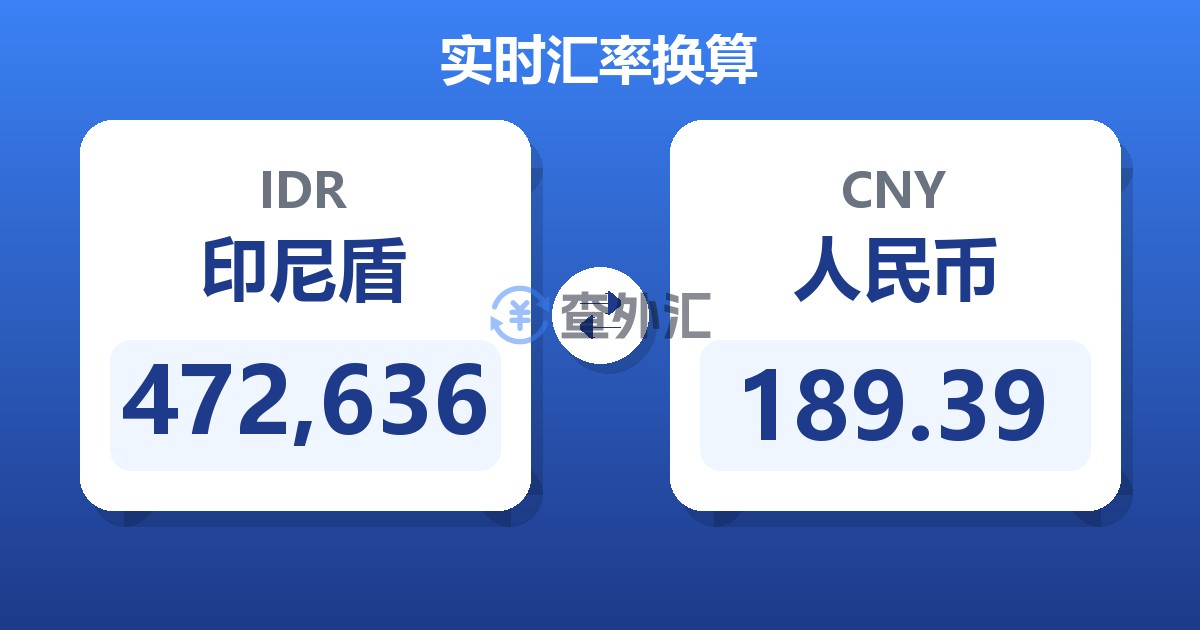 472,636印尼盾兑人民币