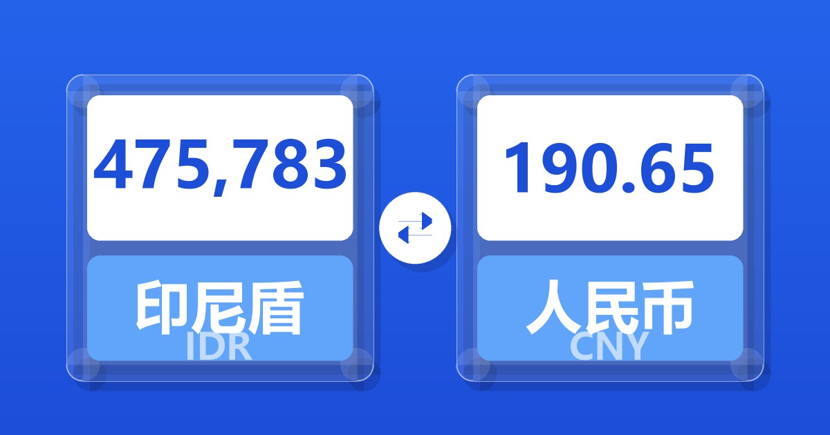 475,783印尼盾兑人民币