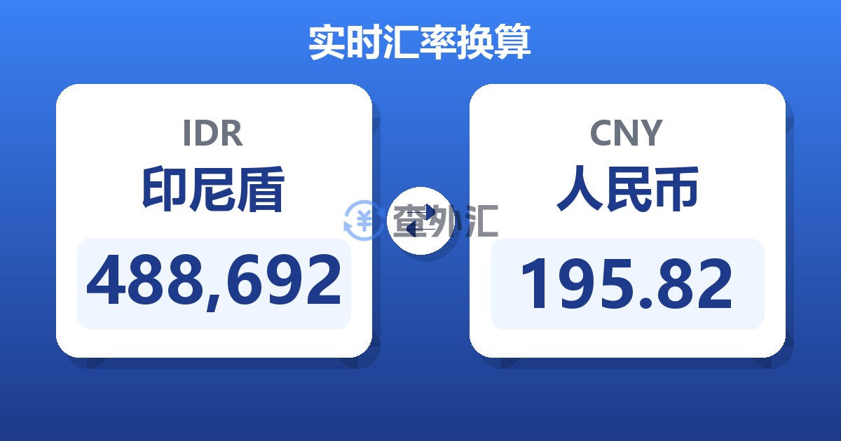 488,692印尼盾兑人民币