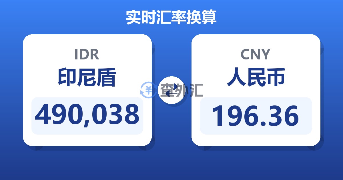 490,038印尼盾兑人民币