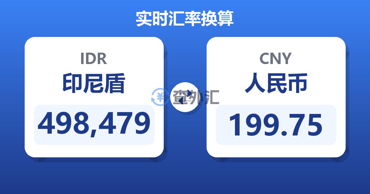 498,479印尼盾兑人民币