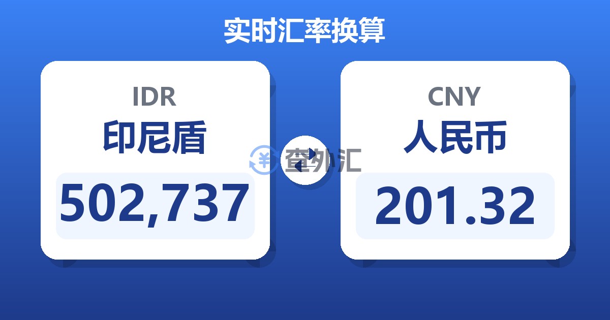 502,737印尼盾兑人民币