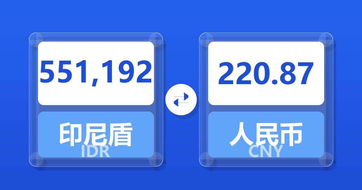 551,192印尼盾兑人民币