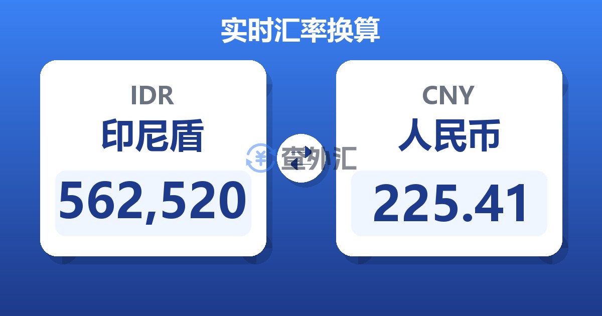 562,520印尼盾兑人民币