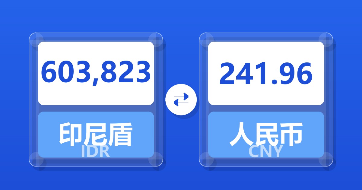 603,823印尼盾兑人民币