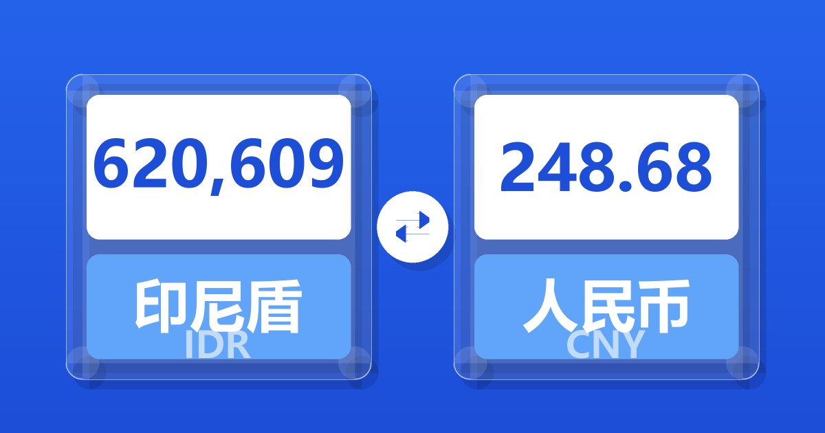 620,609印尼盾兑人民币