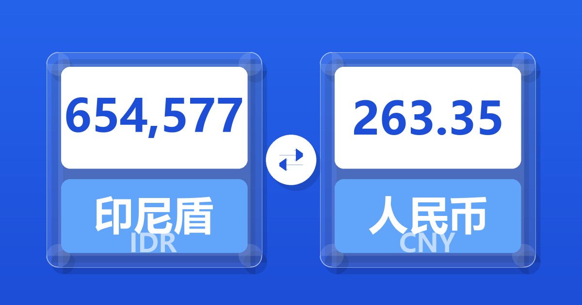 654,577印尼盾兑人民币